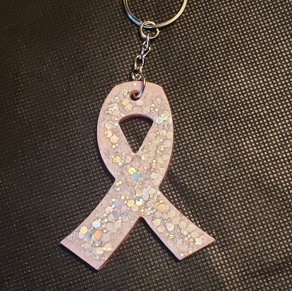 5 for $20 Breast cancer 🎀 awareness ribbon keychain